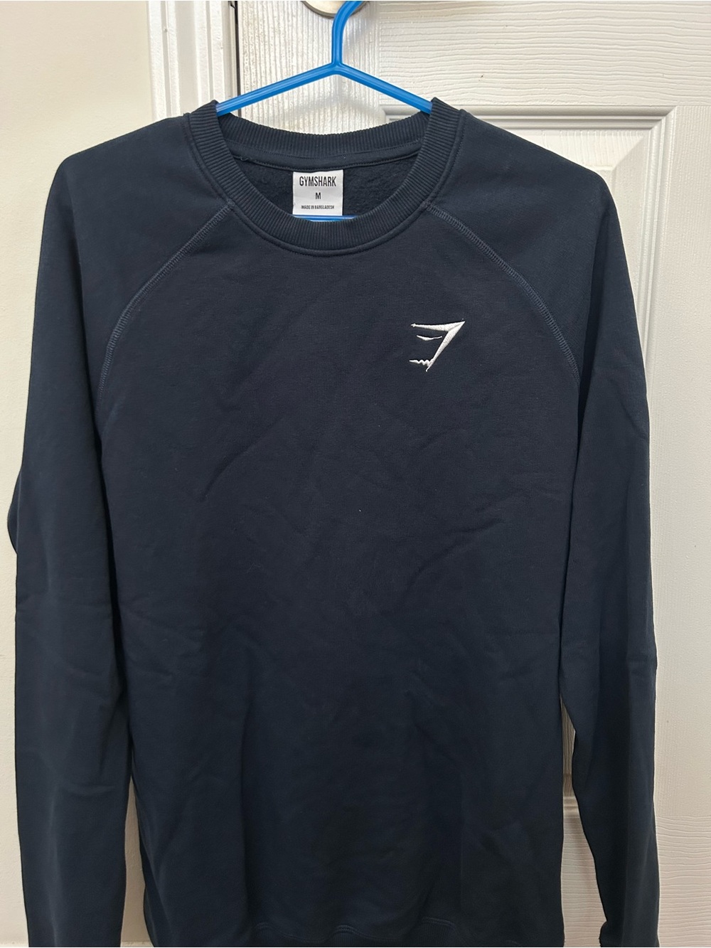 Gymshark Navy Crewneck Sweatshirt with White Logo